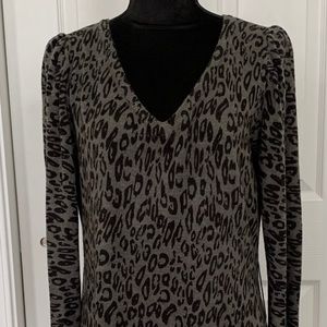 Leopard Print Sweater Dress